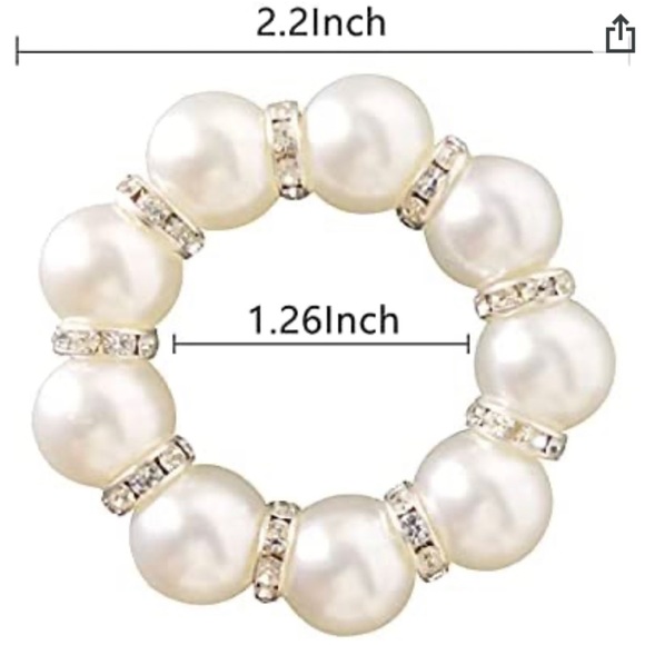 Pearl napkin ring holders - Picture 3 of 3